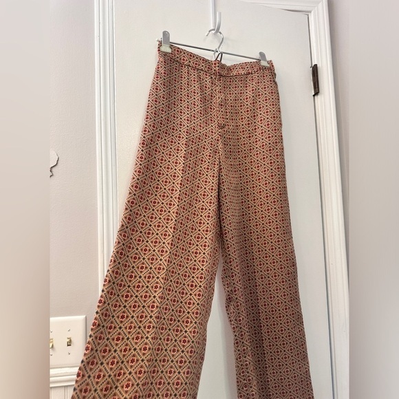 Zara Relaxed Loose Fit Wide Leg Floral Women’s Pants Size S - Picture 3 of 14
